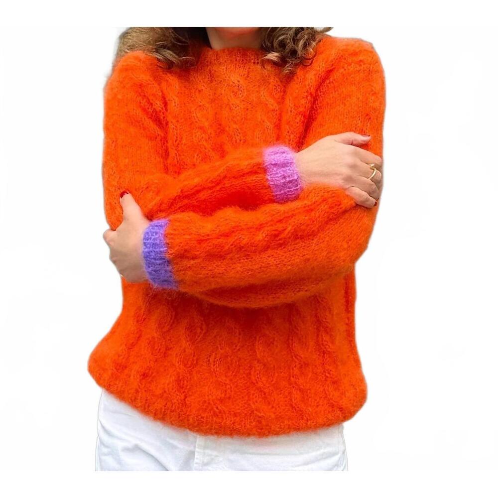 NEW ROSE CARMINE my beautiful sweater torsades in orange